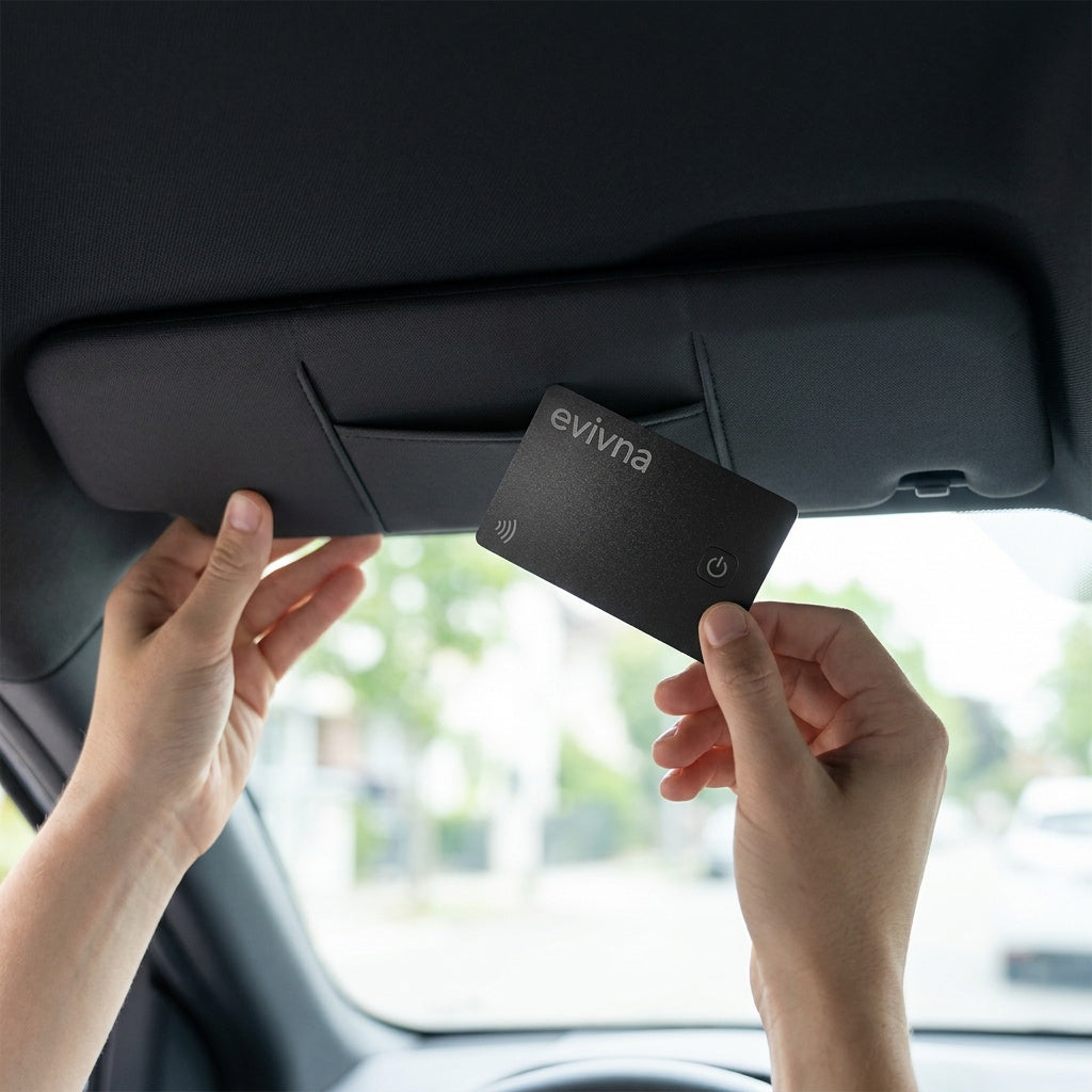 Tracking card in a car glovebox